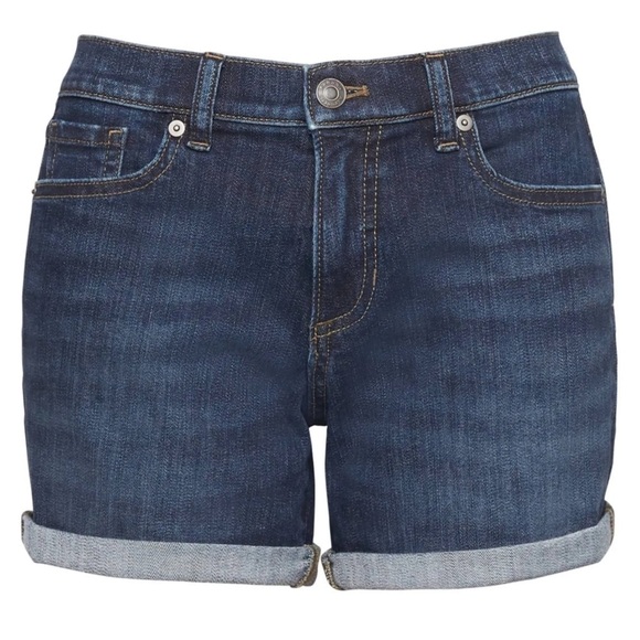 Banana Republic Premium Denim Roll up Blue Denim Shorts Medium Wash women’s 25 - Picture 1 of 15